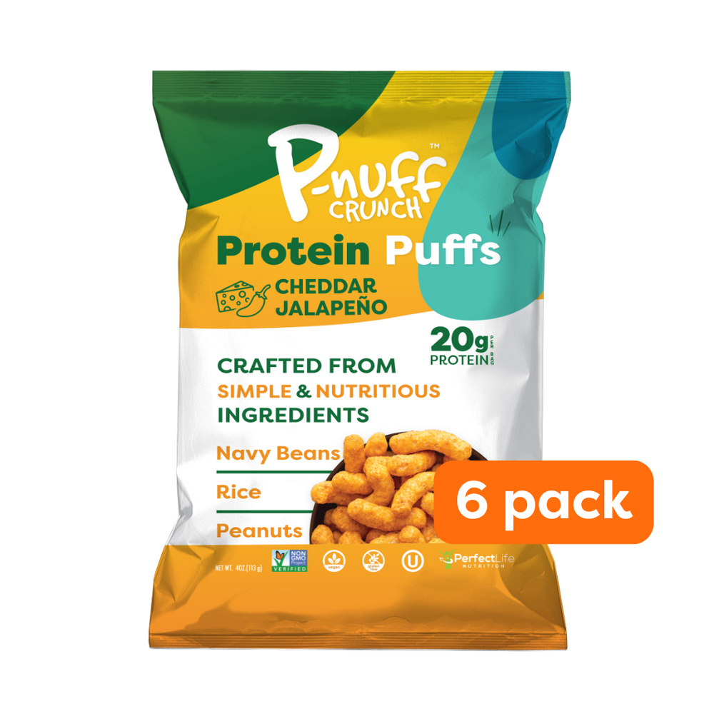 P-nuff Crunch - Baked Peanut Puff Snack - Cheddar Jalapeño Flavor P-nuff Crunch - Baked Peanut Puff Snack - Cheddar Jalapeño Flavor