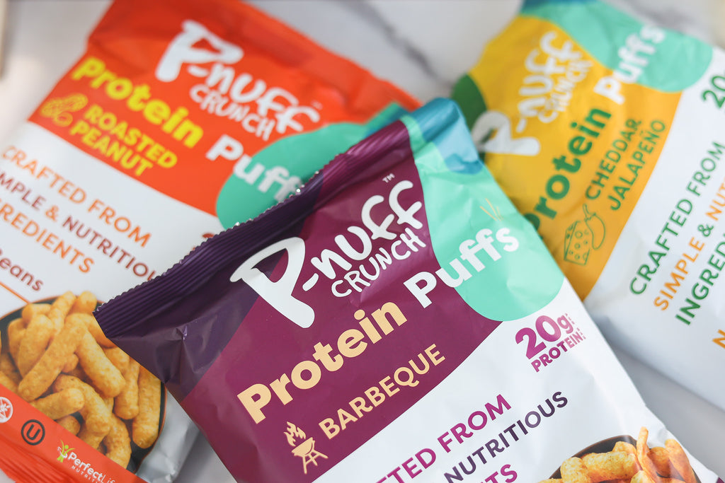 Pro Tuff Snacks P-nuff Crunch - Baked Peanut Puff Snack - Savory Variety Pack (Pack of 6)