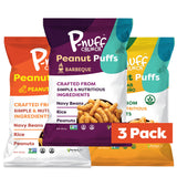 Savory Variety Flavor - Barbeque, Vegan Cheddar Jalapeño, and Roasted Peanut (Pack of 3)